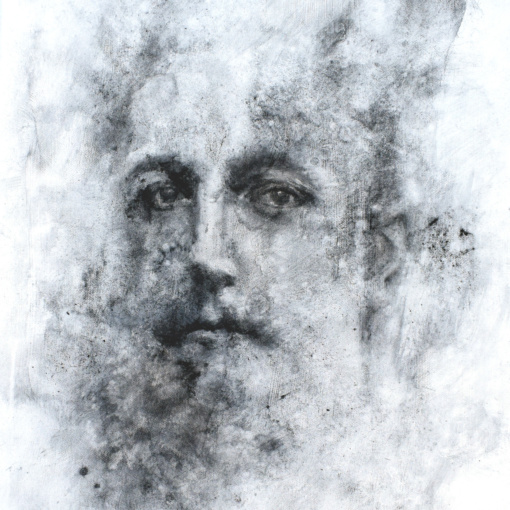 Charcoal portrait, vintage portrait, abstract realism,