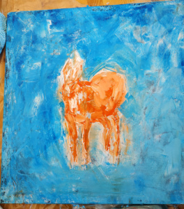 donkey, art work in progress,